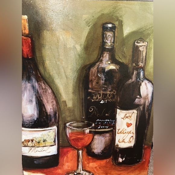 Picture/ art work wall hanging wine bottles - Picture 1 of 5